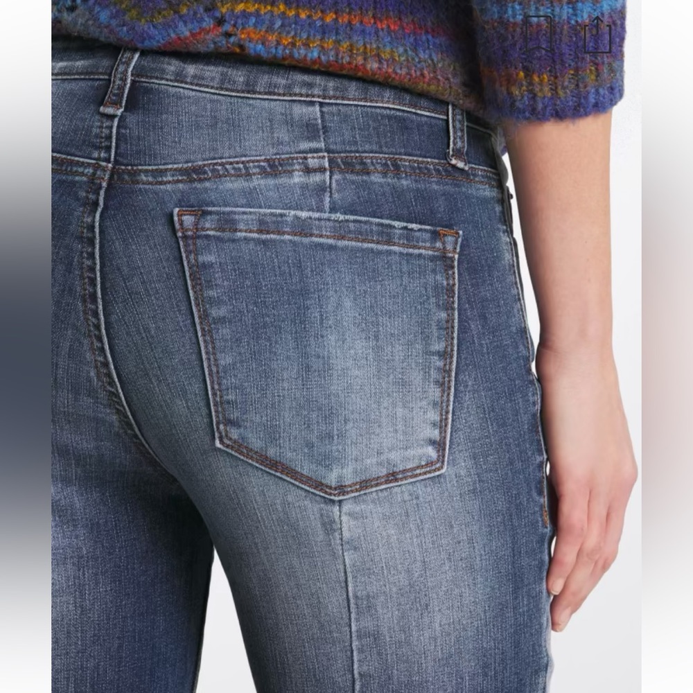 STS Blue Caroline High Rise Straight Leg Raw Hem Princess Seam Jean - size 27 - Picture 2 of 7